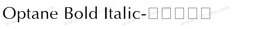 Optane Bold Italic字体转换